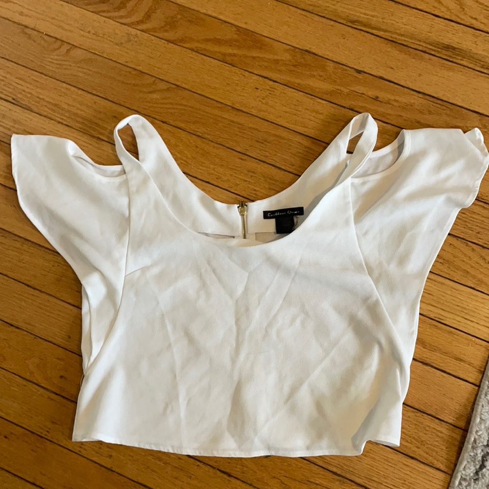 White crop top